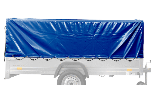 Remorque voiture longue GARDEN TRAILER 264 KIPP avec bâche bleue – Image 14