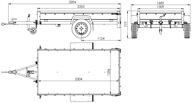 Remorque galvanisée 230 x 125 cm Garden Trailer 230 KIPP – Image 14