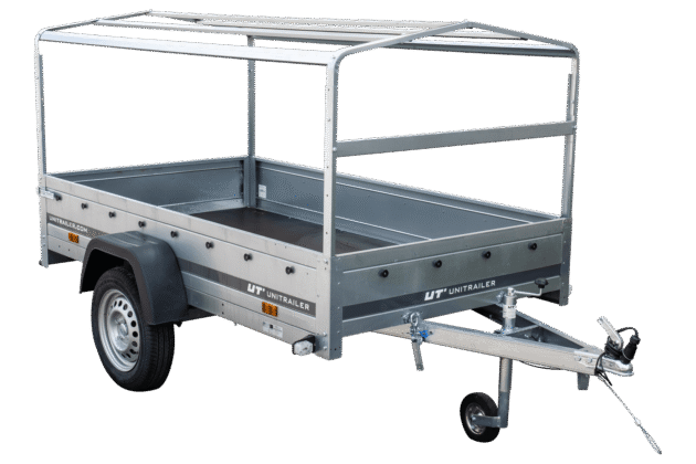 Remorque routière Garden Trailer 230 KIPP avec bâche haute, arceau H-800 et roue jockey 230x125 – Image 8