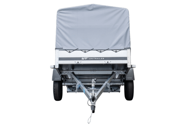 Remorque routière Garden Trailer 230 KIPP avec bâche haute, arceau H-800 et roue jockey 230x125 – Image 6
