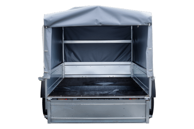 Remorque routière Garden Trailer 230 KIPP avec bâche haute, arceau H-800 et roue jockey 230x125 – Image 7