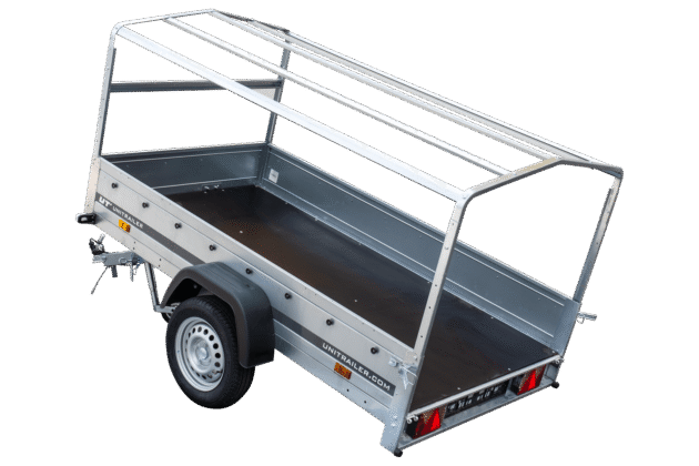 Remorque routière Garden Trailer 230 KIPP avec bâche haute, arceau H-800 et roue jockey 230x125 – Image 9