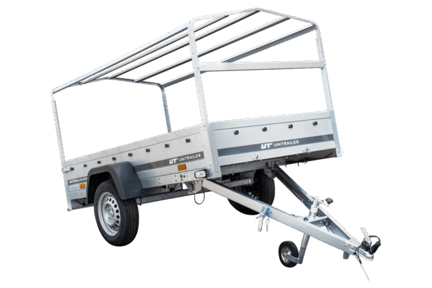 Remorque routière Garden Trailer 230 KIPP avec bâche haute, arceau H-800 et roue jockey 230x125 – Image 11