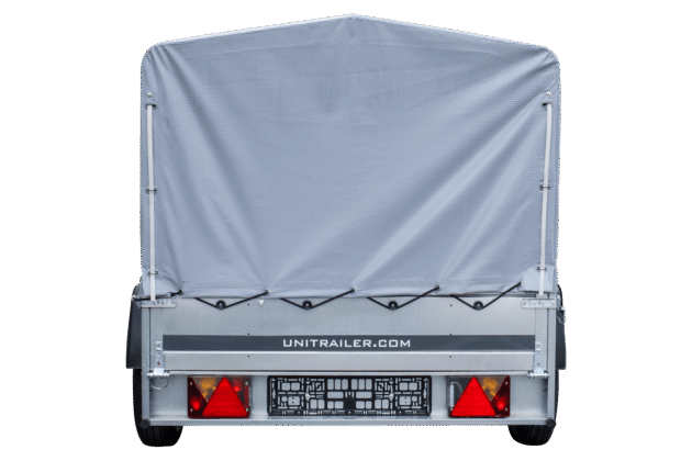 Remorque routière Garden Trailer 230 KIPP avec bâche haute, arceau H-800 et roue jockey 230x125 – Image 4