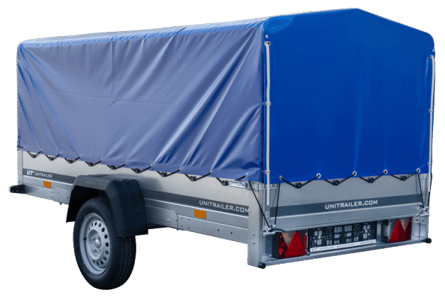 Remorque voiture longue GARDEN TRAILER 264 KIPP avec bâche bleue – Image 12