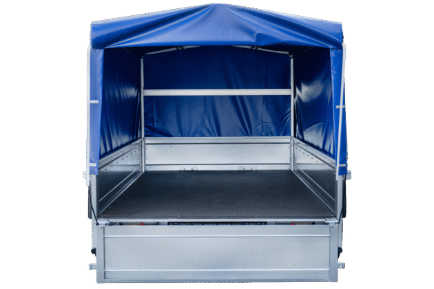 Remorque voiture longue GARDEN TRAILER 264 KIPP avec bâche bleue – Image 5