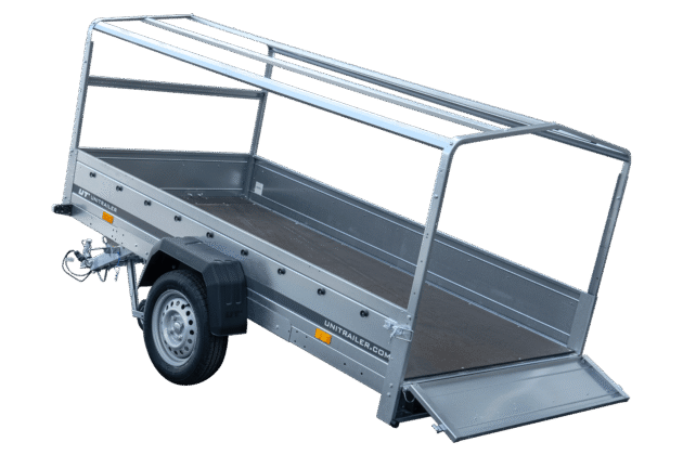 Remorque voiture longue GARDEN TRAILER 264 KIPP avec bâche bleue – Image 6