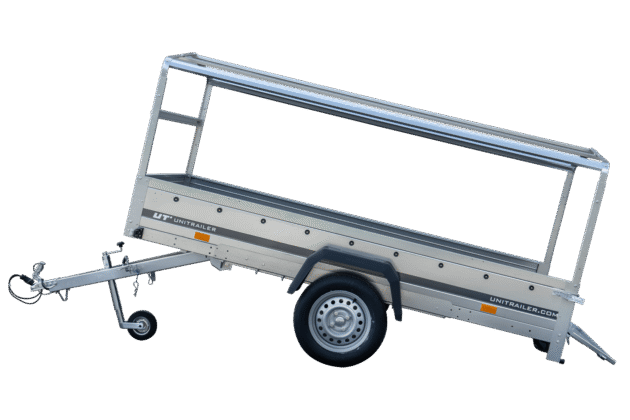 Remorque voiture longue GARDEN TRAILER 264 KIPP avec bâche bleue – Image 8