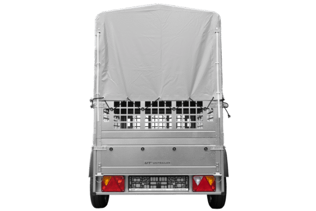Remorque tôle Garden Trailer 200 KIPP 200×106 cm [avec rehausses grillagées, bâche haute et arceau] – Image 4