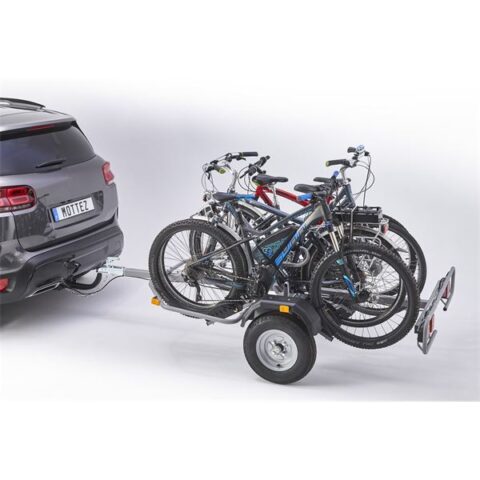 Remorque porte-vélos sur attelage Mottez Zeus pour 4 vélos